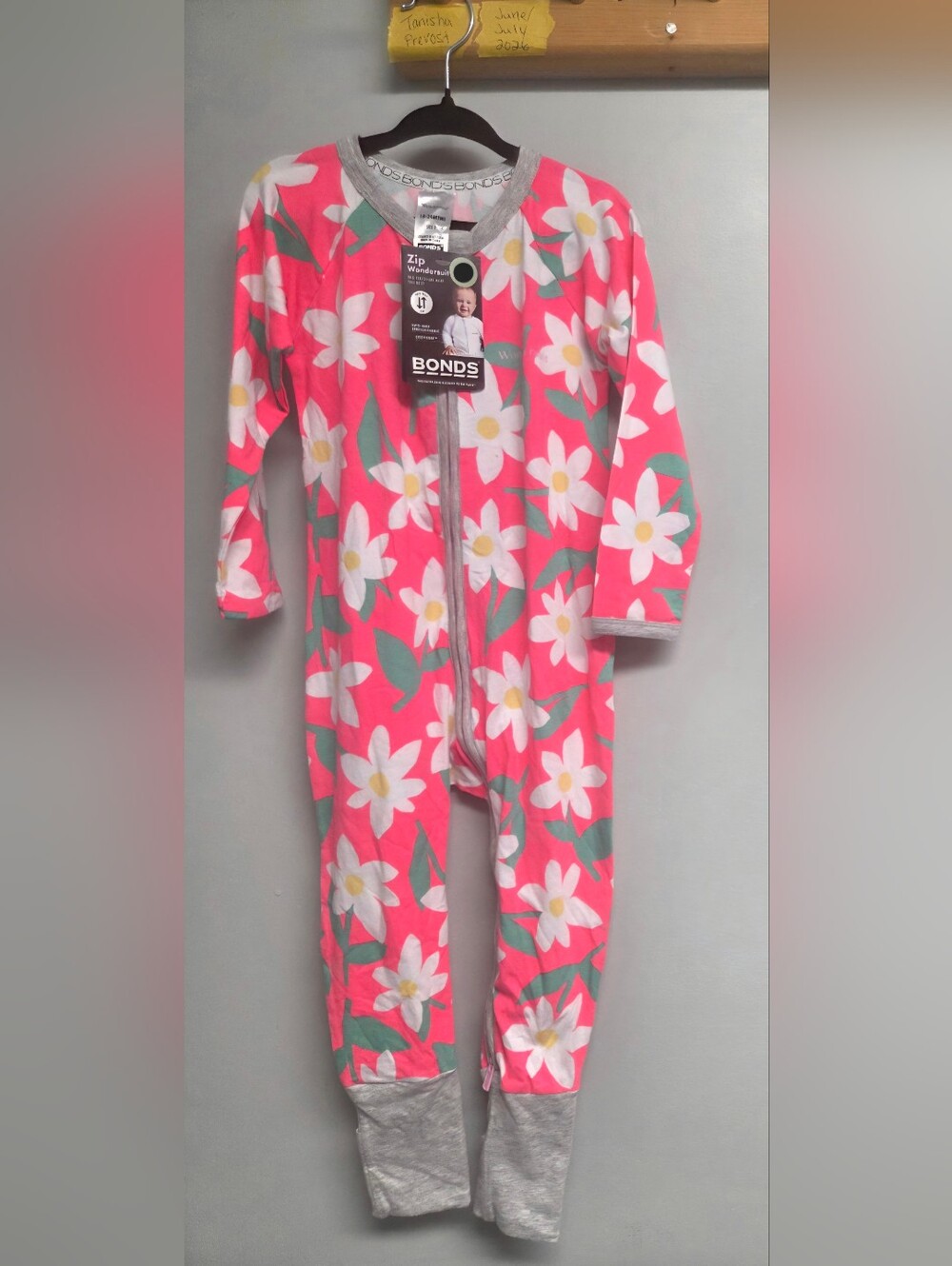 Bonds Kids Floral Zip One-Piece - Pink Daisy Size 2